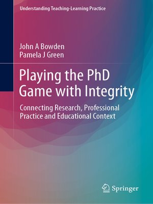 cover image of Playing the PhD Game with Integrity